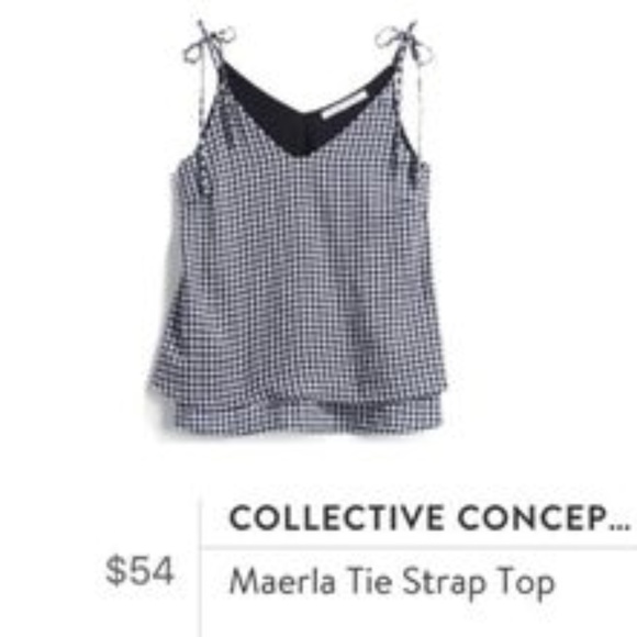 Collective Concepts Tops - Collective Concepts | NWT Gingham Maerla Tie Top L